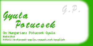 gyula potucsek business card